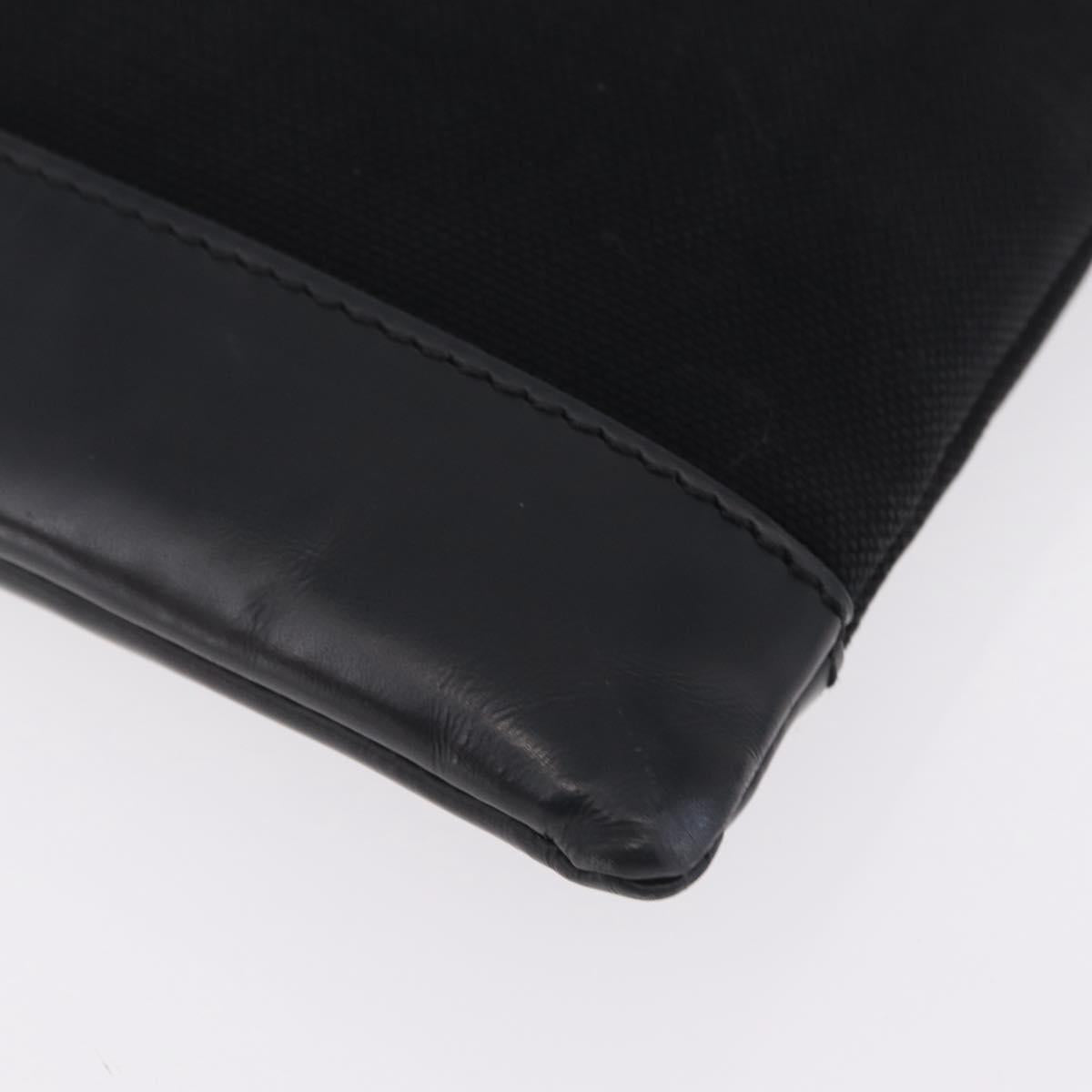 Balenciaga Clutch Bag Canvas Silver Black 373840 Auth bs37565