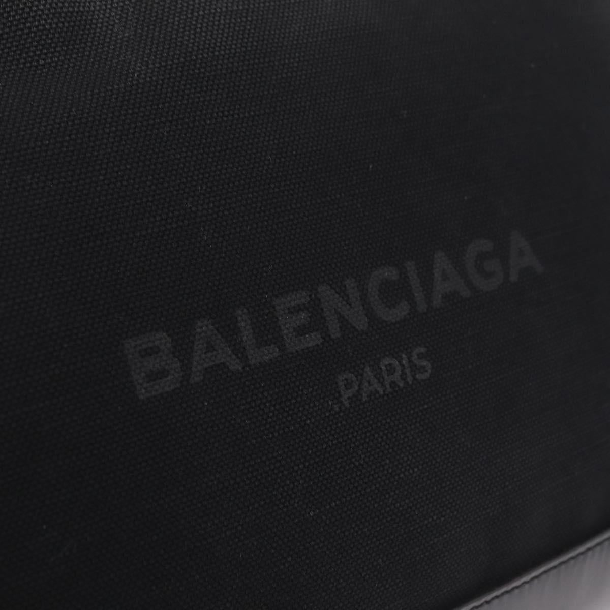 Balenciaga Clutch Bag Canvas Silver Black 373840 Auth bs37565