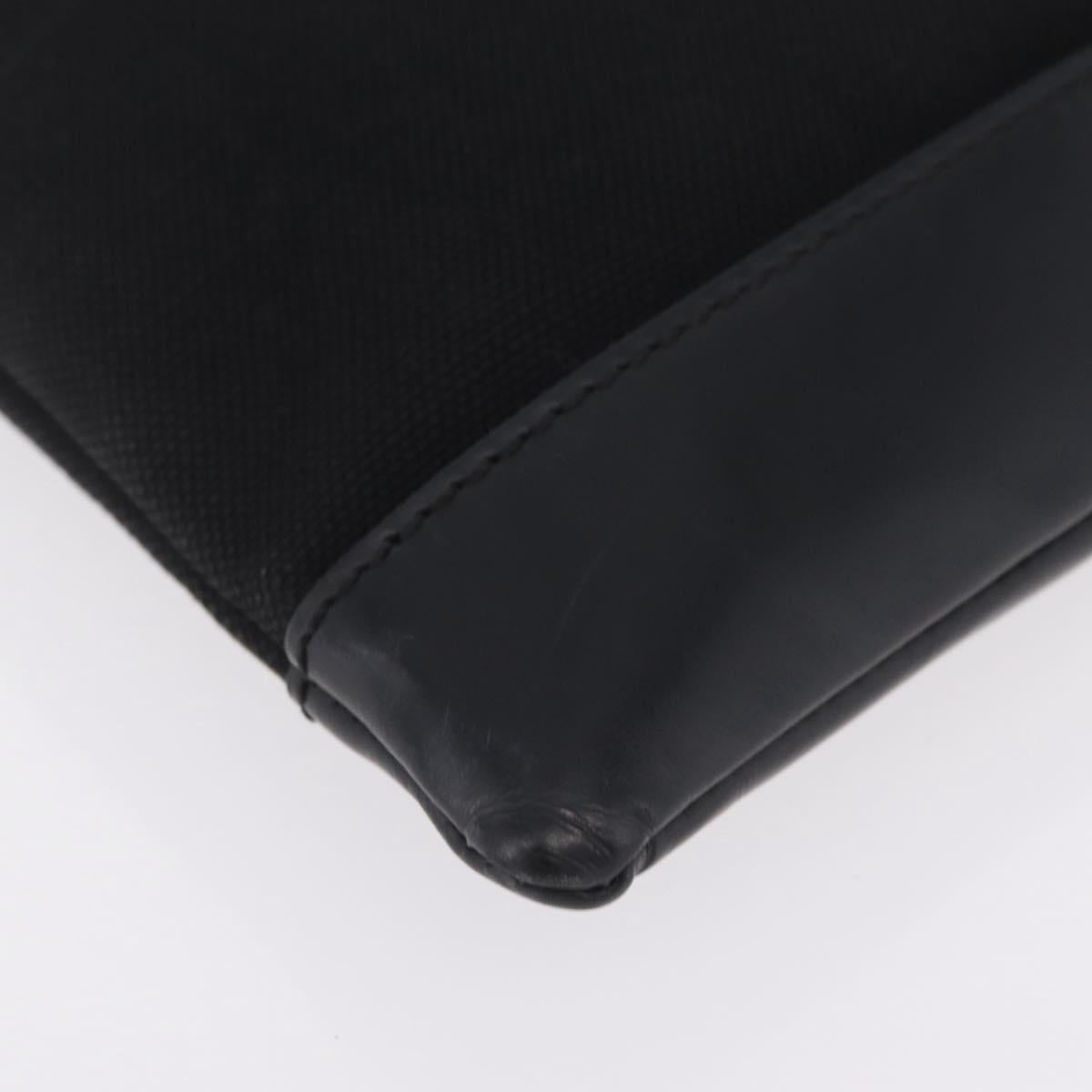 Balenciaga Clutch Bag Canvas Silver Black 373840 Auth bs37565