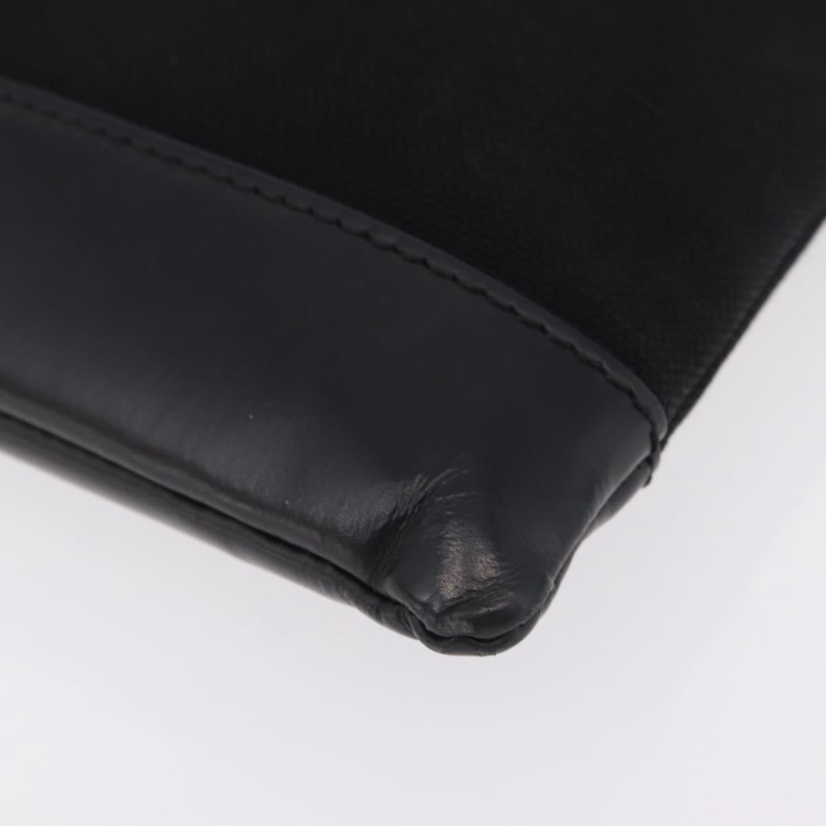 Balenciaga Clutch Bag Canvas Silver Black 373840 Auth bs37565