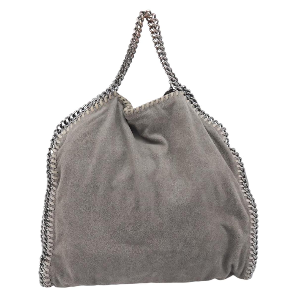 Stella McCartney Falabella Bag polyester Gray Silver 234387 Auth bs37579