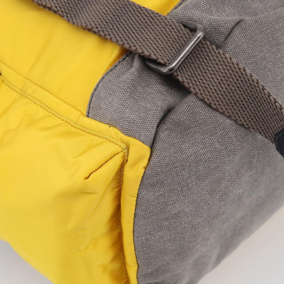 Dolce & Gabbana Backpack Nylon Yellow Auth bs37581