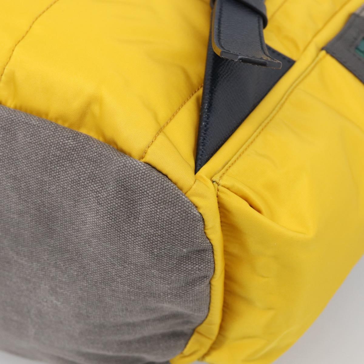 Dolce & Gabbana Backpack Nylon Yellow Auth bs37581