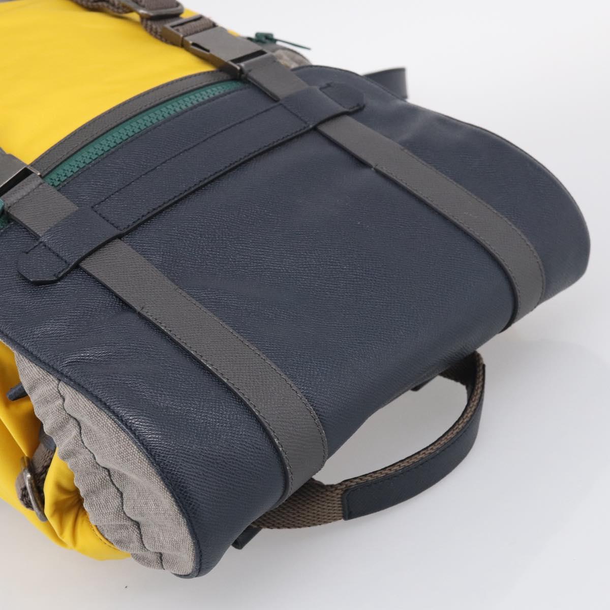 Dolce & Gabbana Backpack Nylon Yellow Auth bs37581