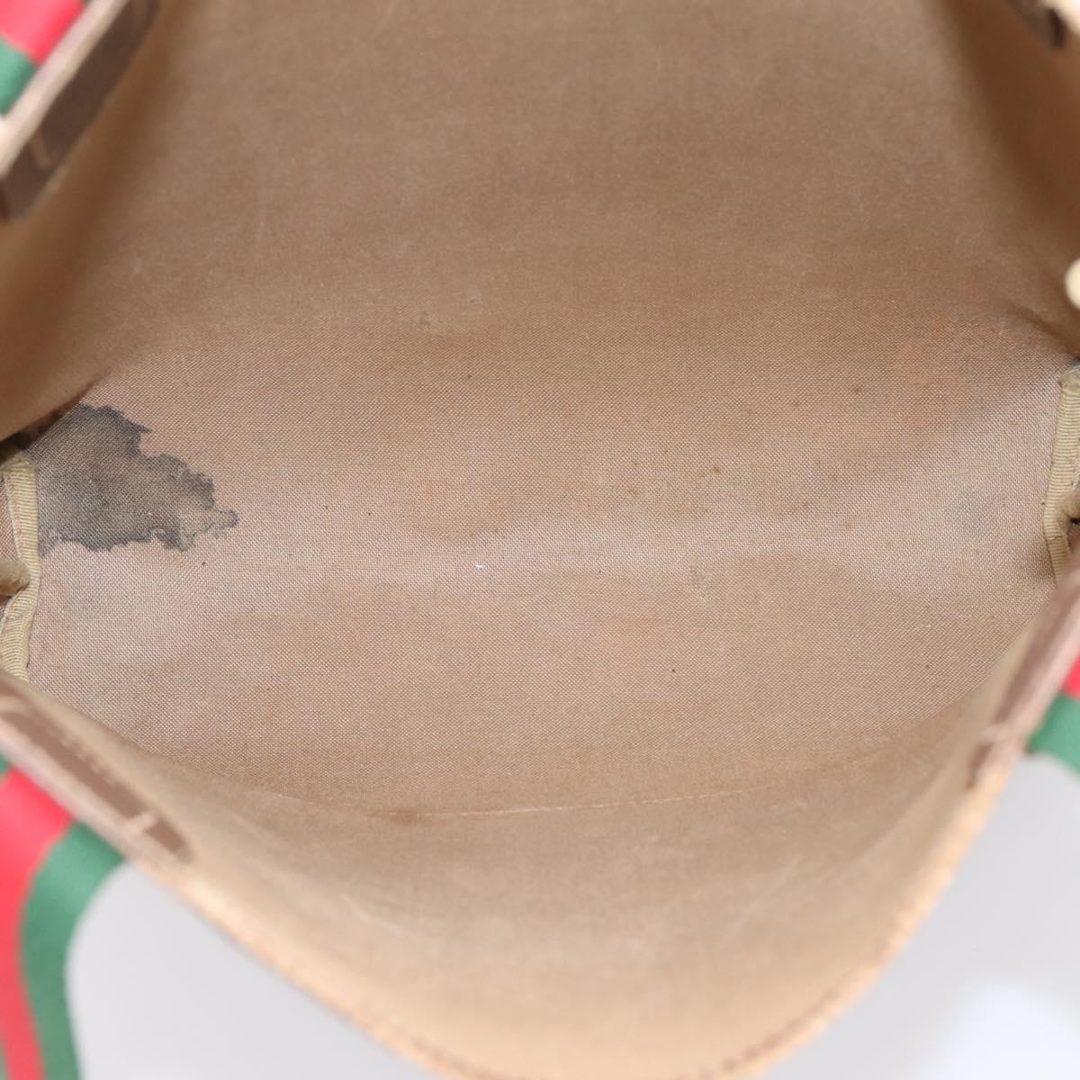 GUCCI GG Canvas Web Sherry Line Tote Bag Beige Red Green 89 02 003 Auth bs37587