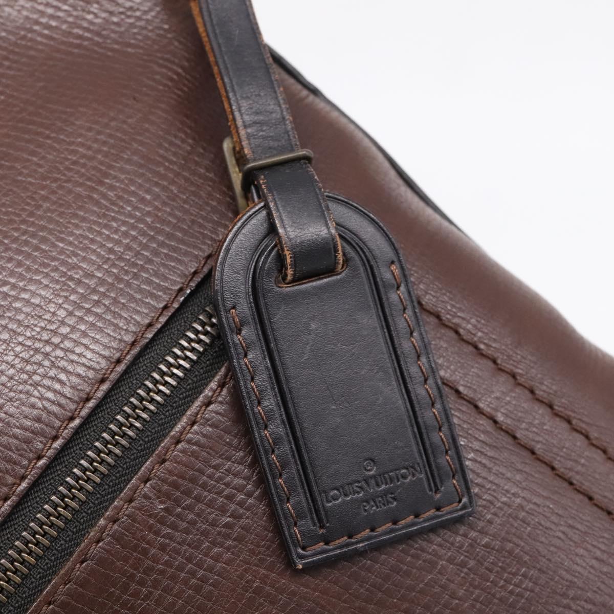 LOUIS VUITTON Utah Sac Plat Shoulder Bag Brown M92073 LV Auth bs37598