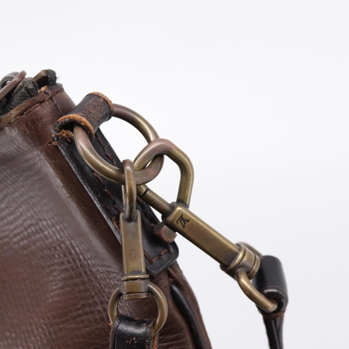 LOUIS VUITTON Utah Sac Plat Shoulder Bag Brown M92073 LV Auth bs37598