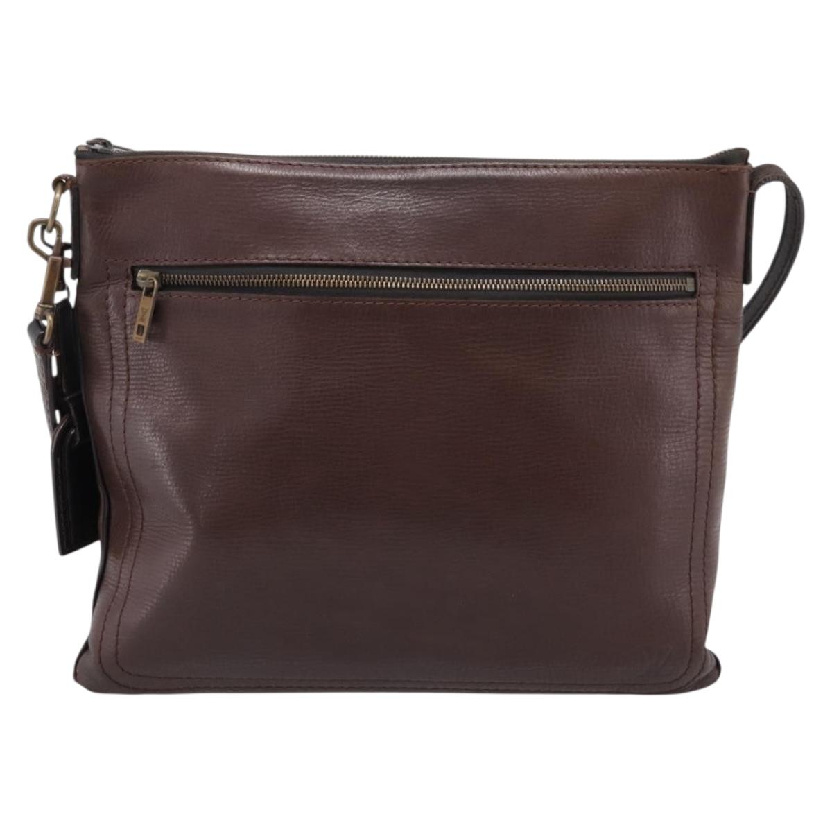 LOUIS VUITTON Utah Sac Plat Shoulder Bag Brown M92073 LV Auth bs37598