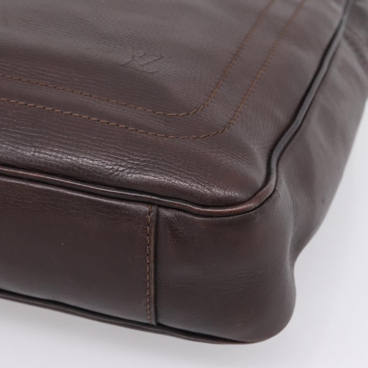 LOUIS VUITTON Utah Eron Business Bag Leather Brown M92532 LV Auth bs37599