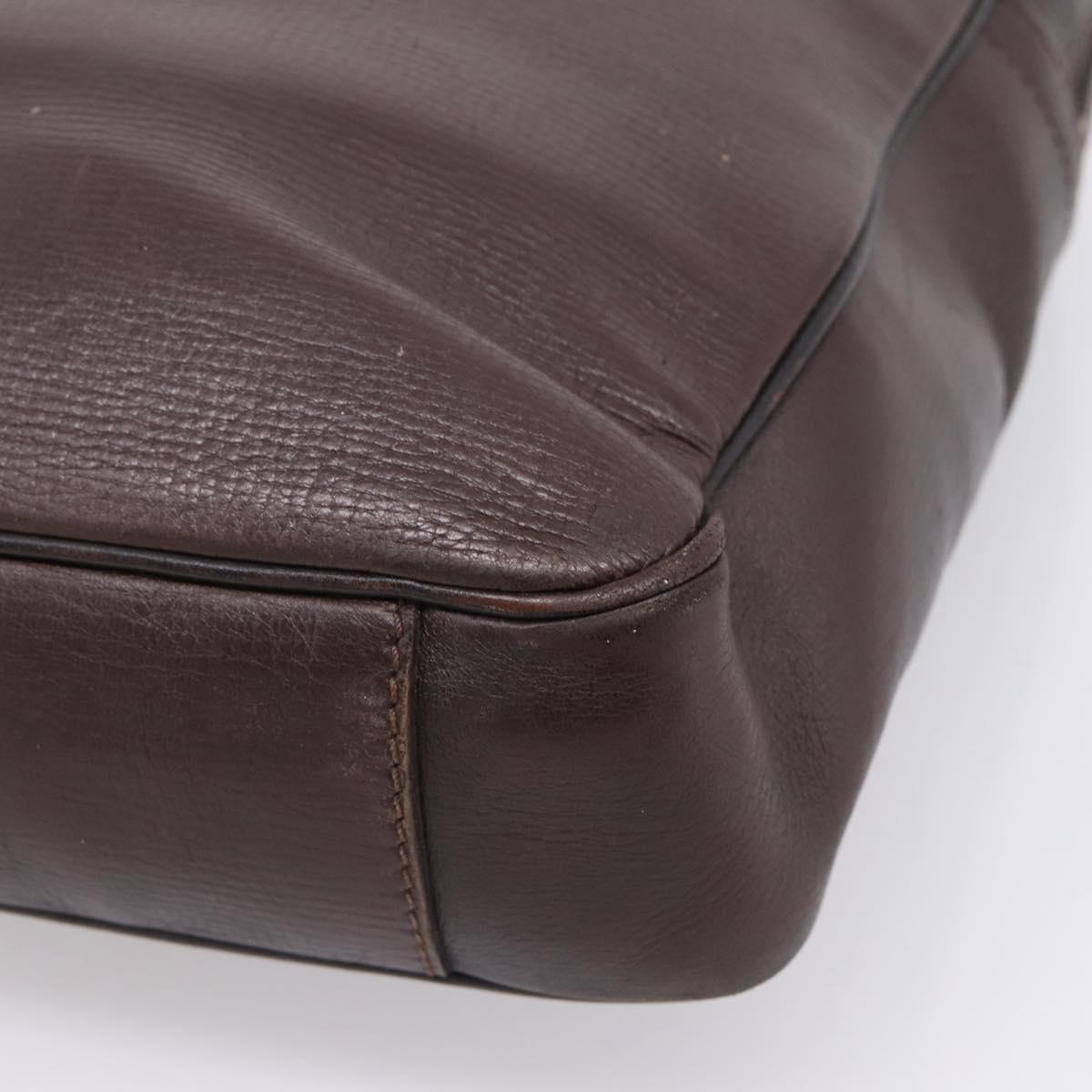 LOUIS VUITTON Utah Eron Business Bag Leather Brown M92532 LV Auth bs37599
