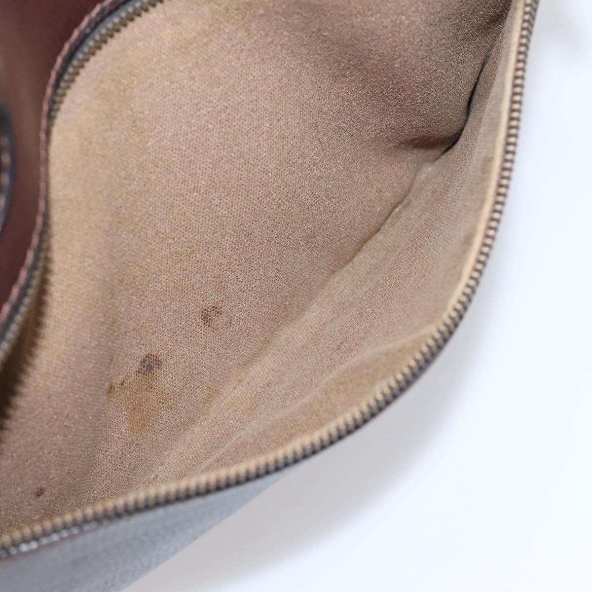 LOUIS VUITTON Utah Eron Business Bag Leather Brown M92532 LV Auth bs37599