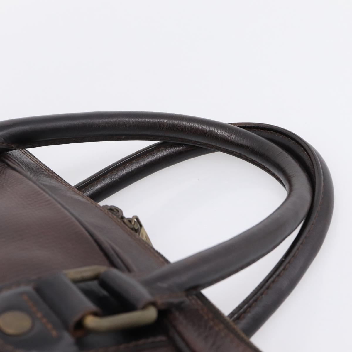 LOUIS VUITTON Utah Eron Business Bag Leather Brown M92532 LV Auth bs37599