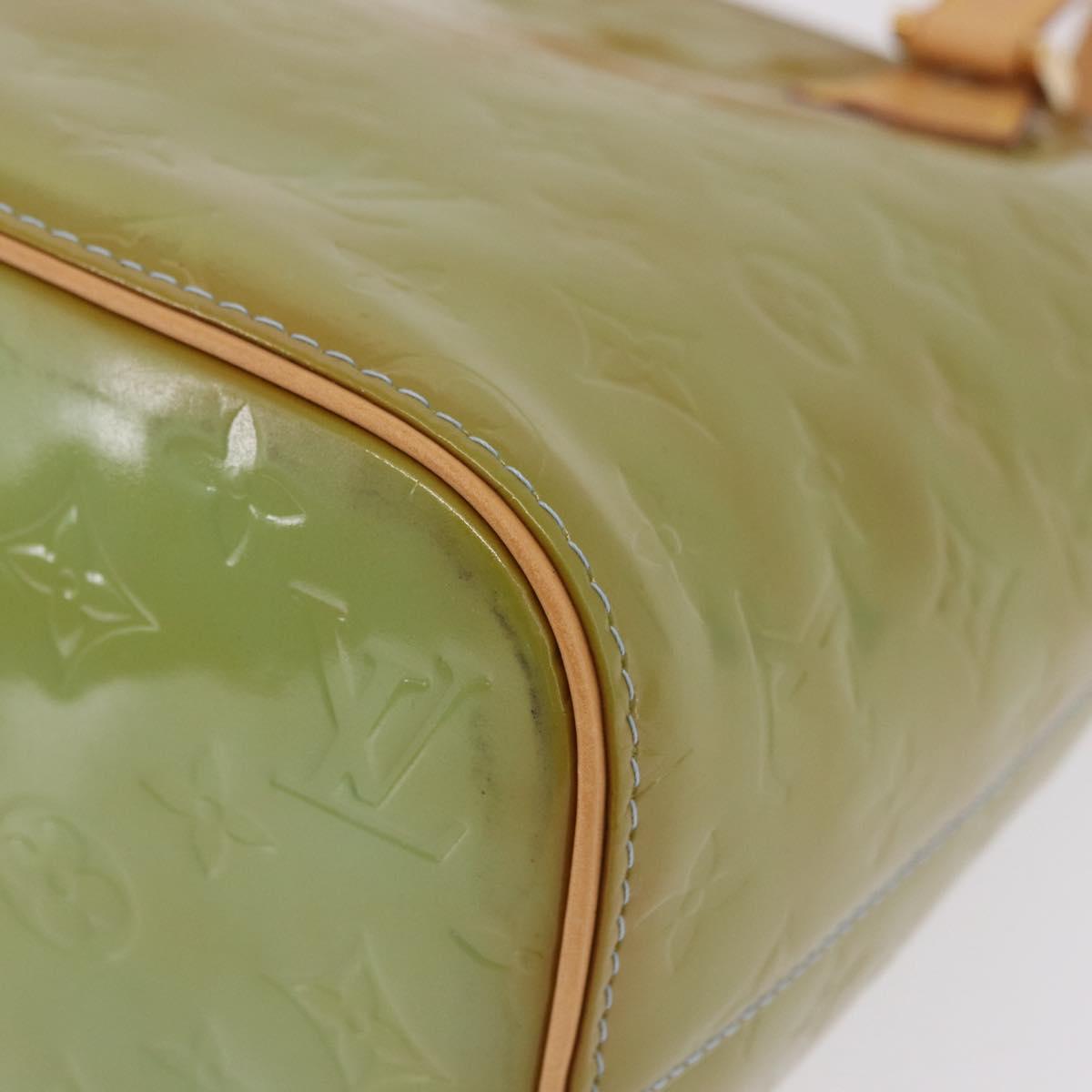 LOUIS VUITTON Monogram Vernis Houston Hand Bag Baby Blue M91005 LV Auth bs37601