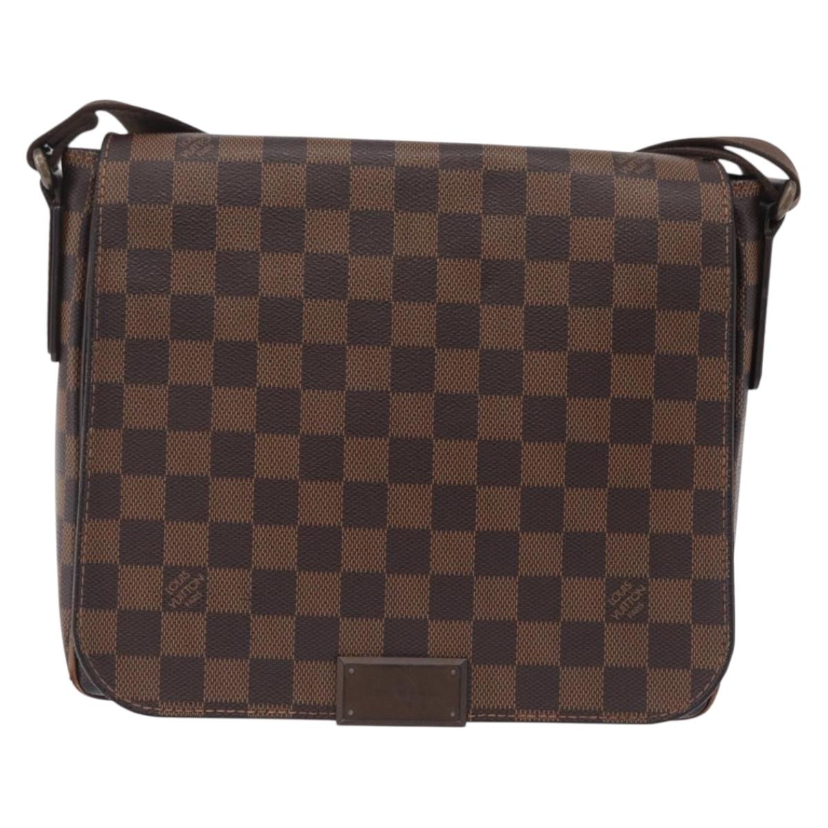 LOUIS VUITTON Damier Ebene District PM Shoulder Bag N41213 LV Auth bs37608