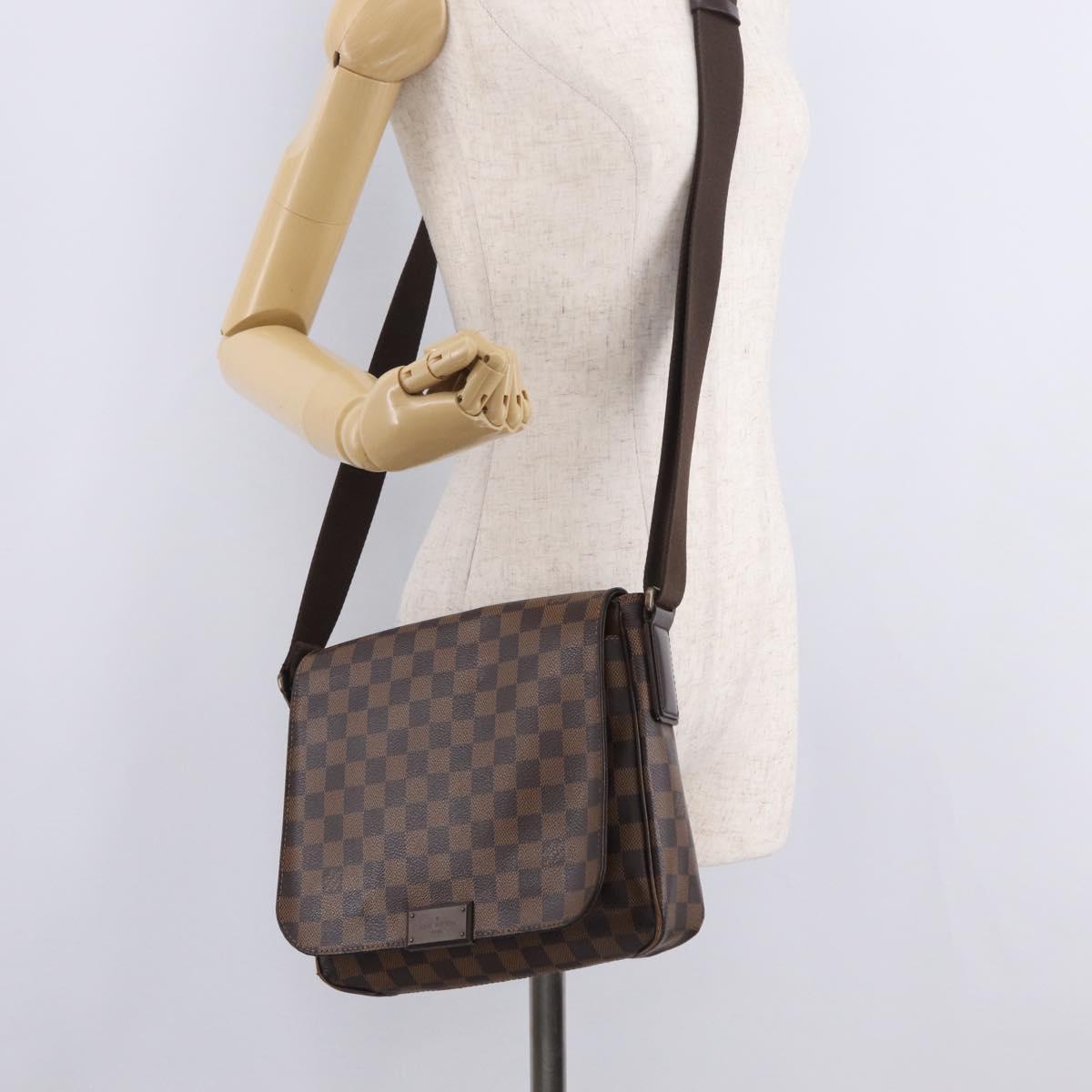 LOUIS VUITTON Damier Ebene District PM Shoulder Bag N41213 LV Auth bs37608