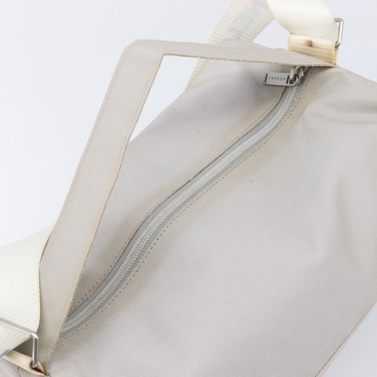CHANEL Sports Line Shoulder Bag Nylon Gray Silver CC Auth bs37611