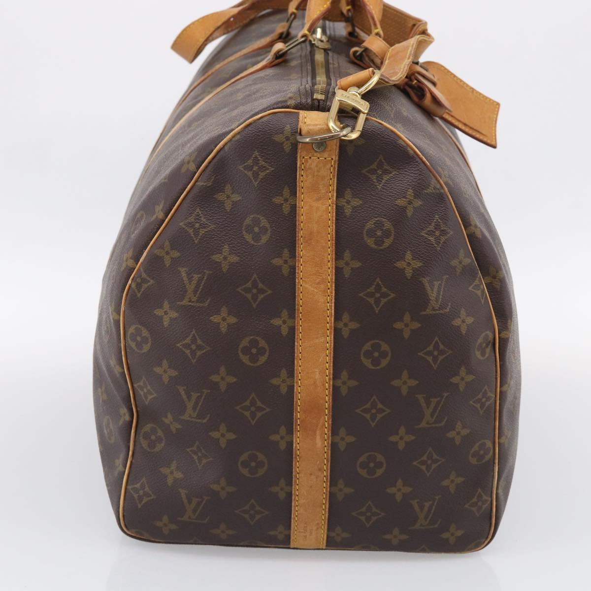 LOUIS VUITTON Monogram Keepall Bandouliere 60 Boston Bag M41412 LV Auth bs37648