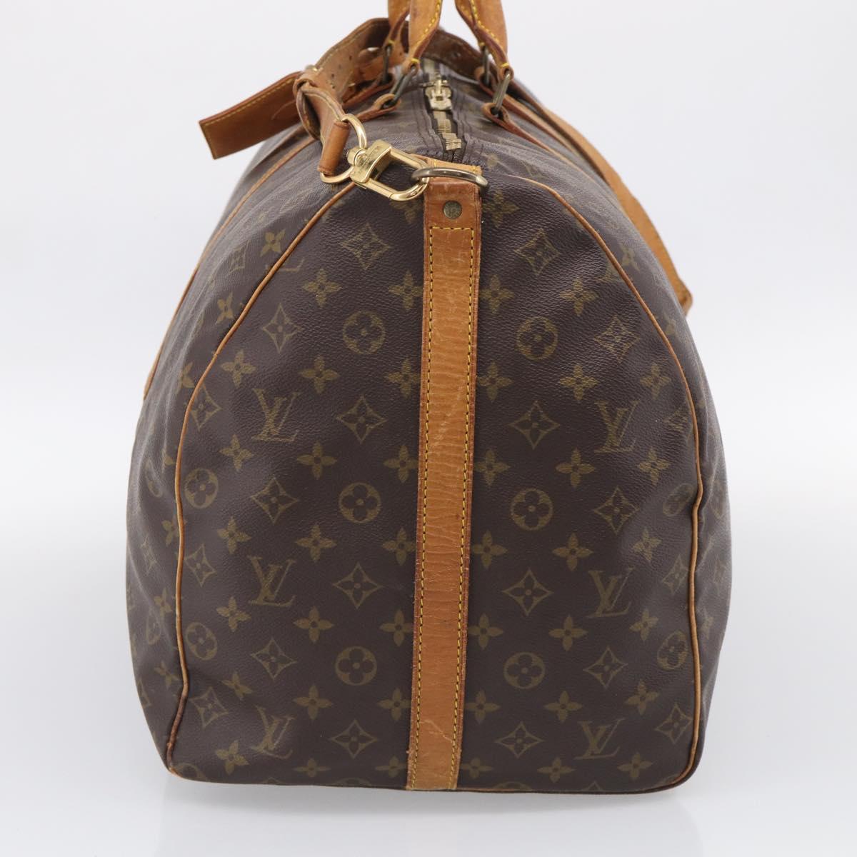 LOUIS VUITTON Monogram Keepall Bandouliere 60 Boston Bag M41412 LV Auth bs37648