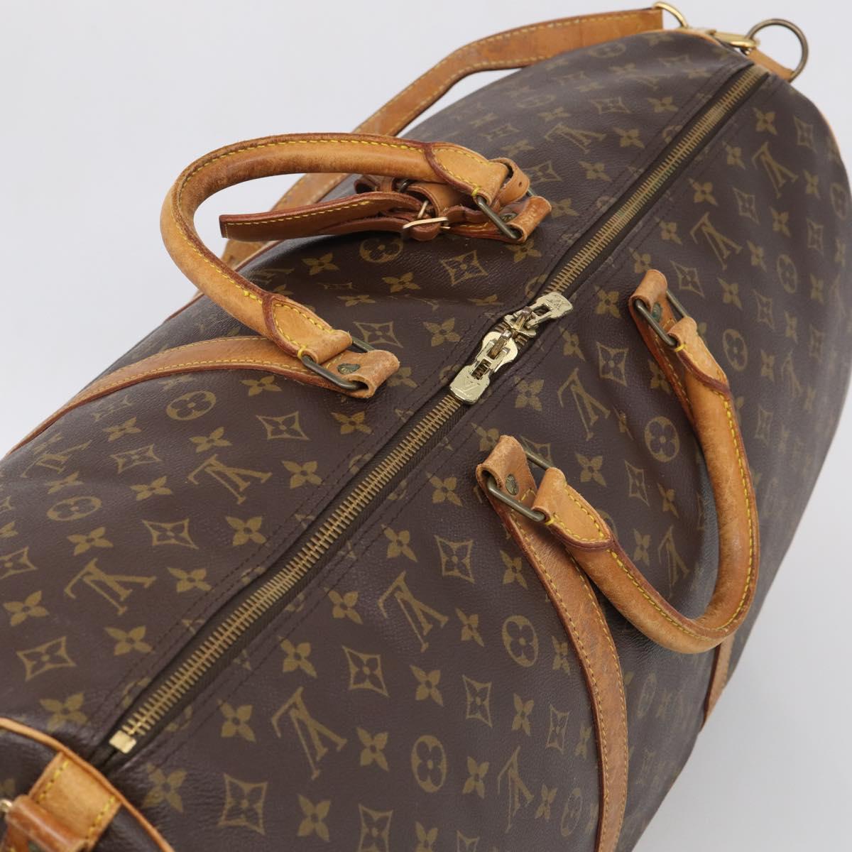 LOUIS VUITTON Monogram Keepall Bandouliere 60 Boston Bag M41412 LV Auth bs37648