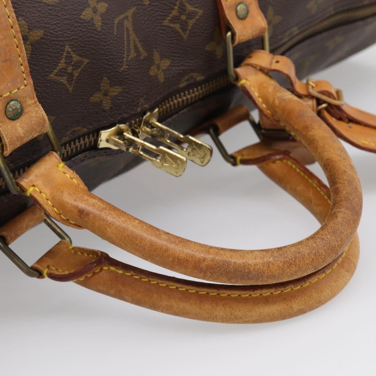 LOUIS VUITTON Monogram Keepall Bandouliere 60 Boston Bag M41412 LV Auth bs37648