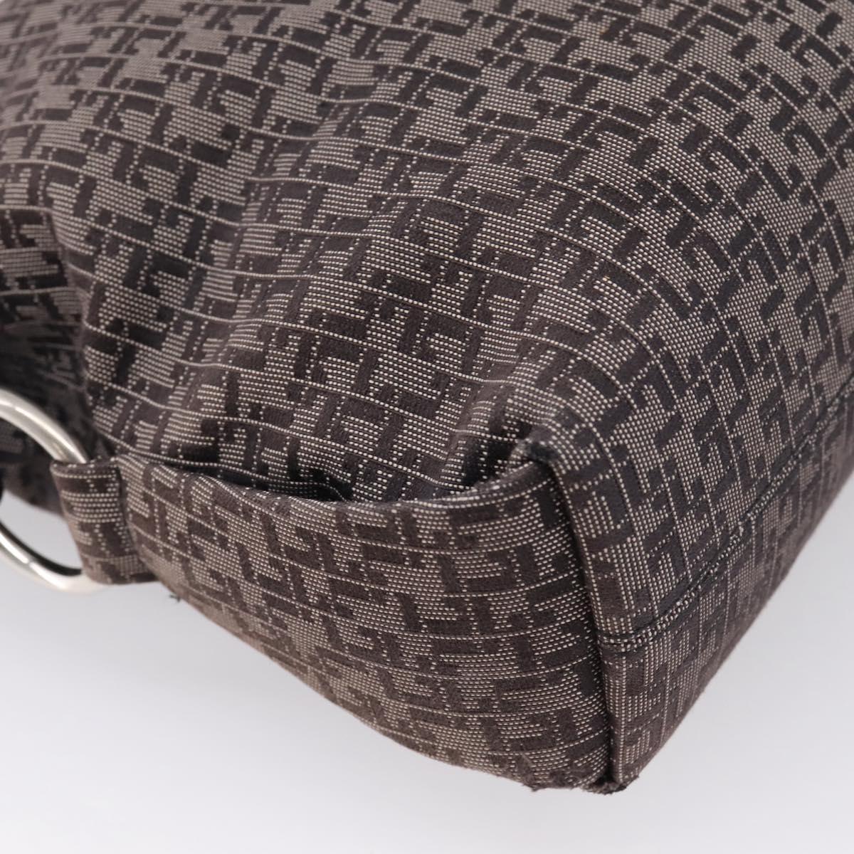LOEWE Shoulder Bag Canvas Gray Silver Auth bs37666A