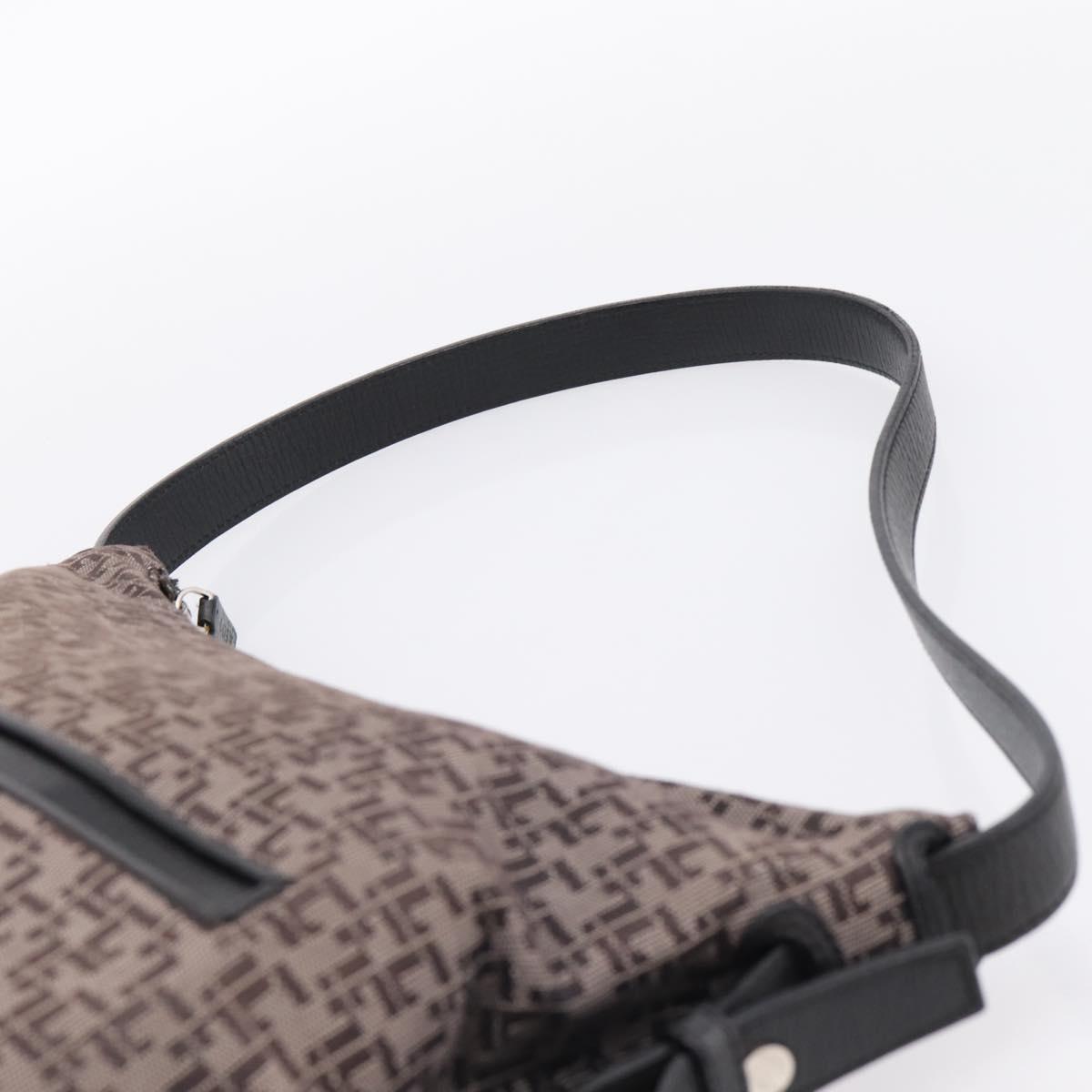 LOEWE Shoulder Bag Canvas Gray Silver Auth bs37666A