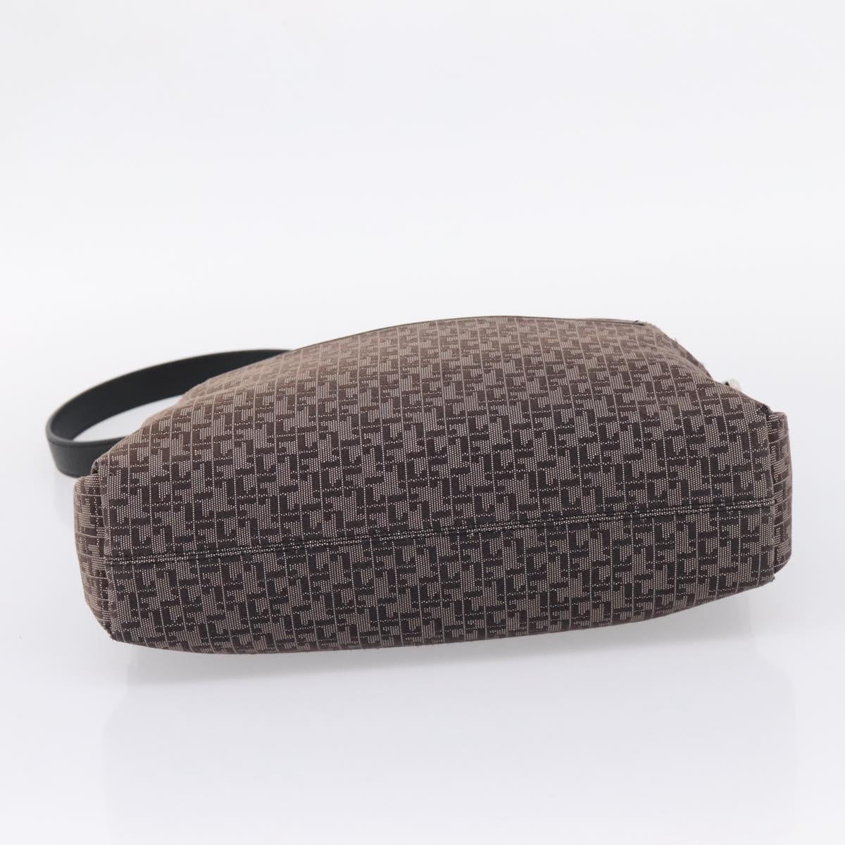 LOEWE Shoulder Bag Canvas Gray Silver Auth bs37666A
