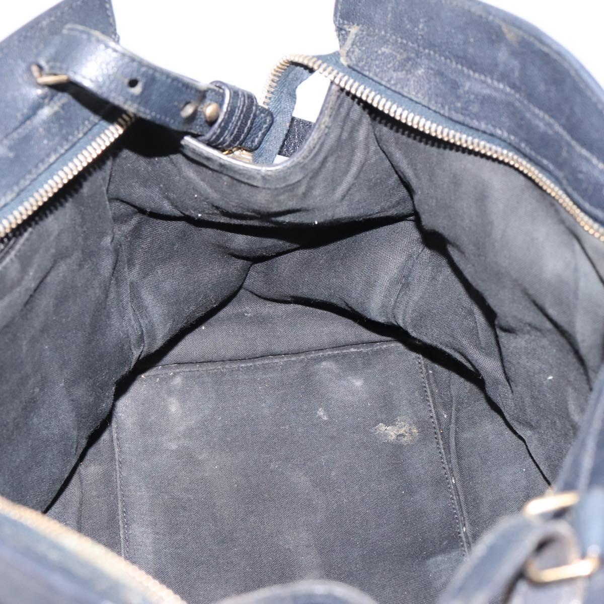 Saint Laurent Cavass Chic Mini Bag Leather 2way Black Gold 370699 Auth bs37674