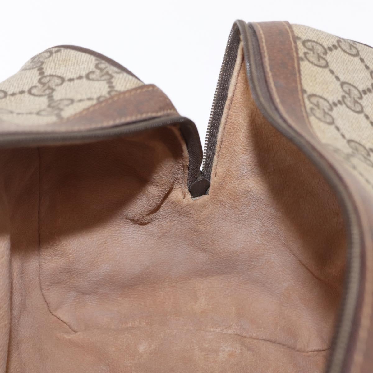 GUCCI GG Supreme Web Sherry Line Bag PVC Beige Gold 002 069 0696 Auth bs37679