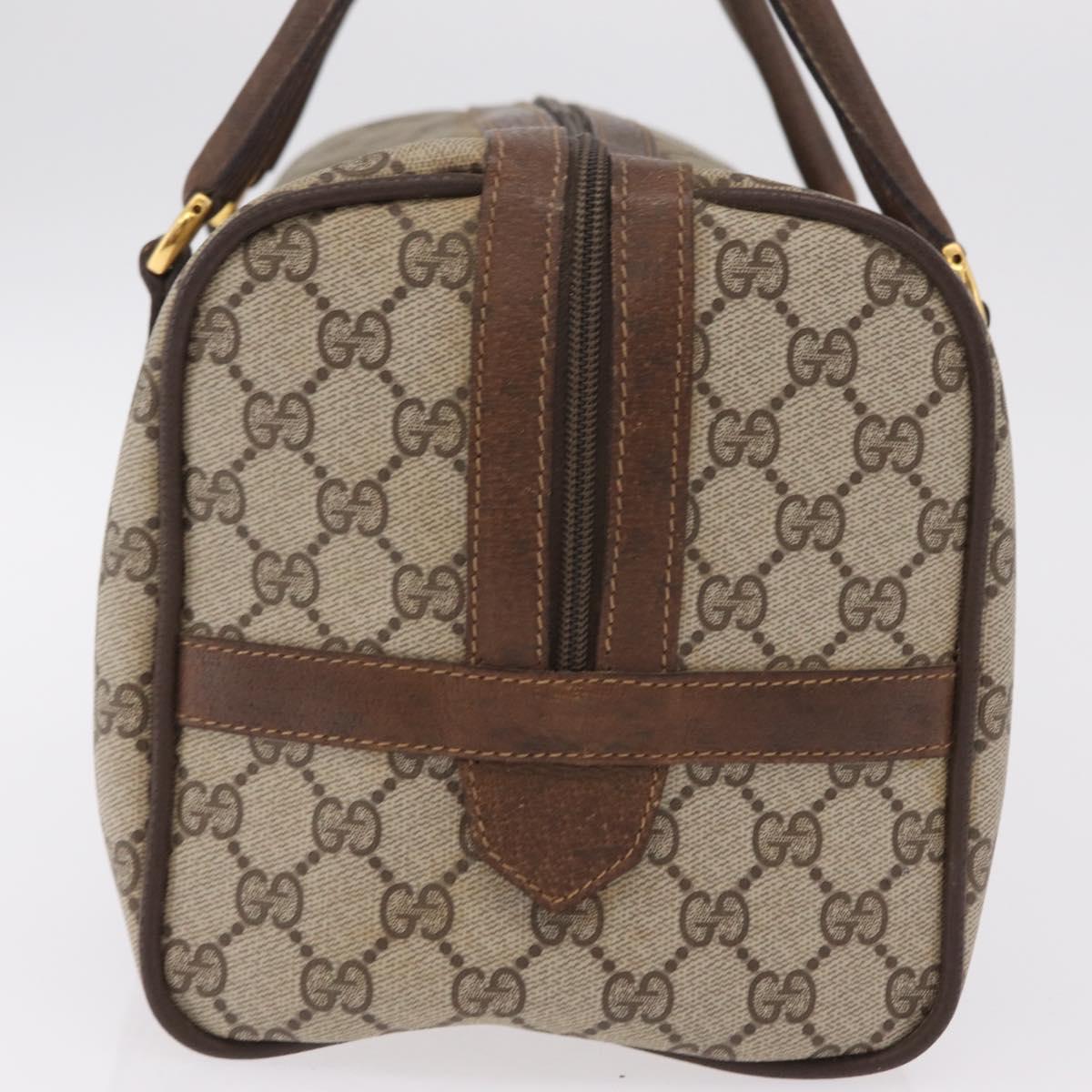 GUCCI GG Supreme Web Sherry Line Bag PVC Beige Gold 002 069 0696 Auth bs37679