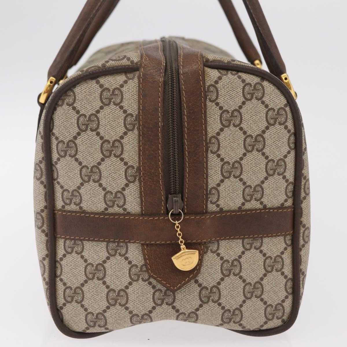 GUCCI GG Supreme Web Sherry Line Bag PVC Beige Gold 002 069 0696 Auth bs37679