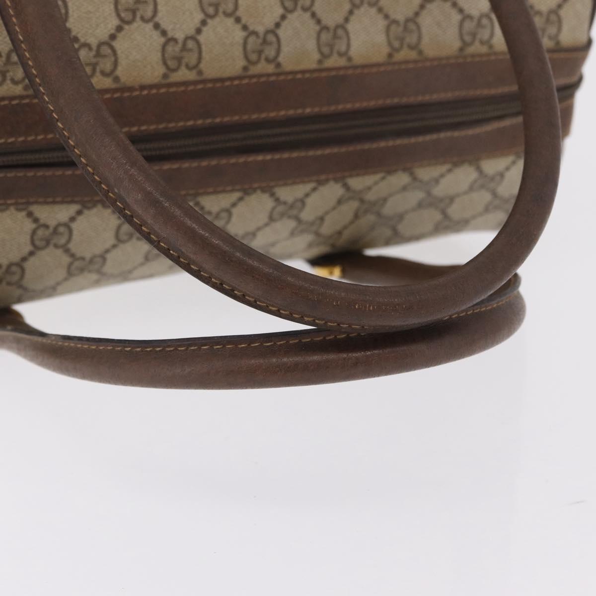 GUCCI GG Supreme Web Sherry Line Bag PVC Beige Gold 002 069 0696 Auth bs37679