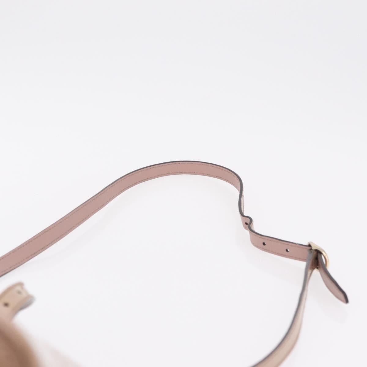 GUCCI Micro GG Canvas Hand Bag Patent leather 2way Pink Gold 309617 Auth bs37686
