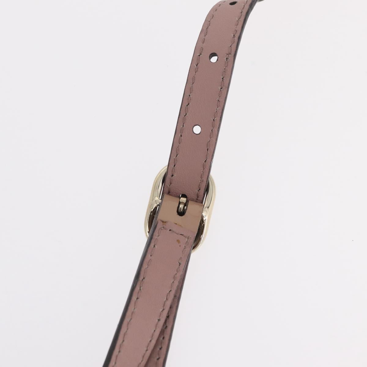 GUCCI Micro GG Canvas Hand Bag Patent leather 2way Pink Gold 309617 Auth bs37686