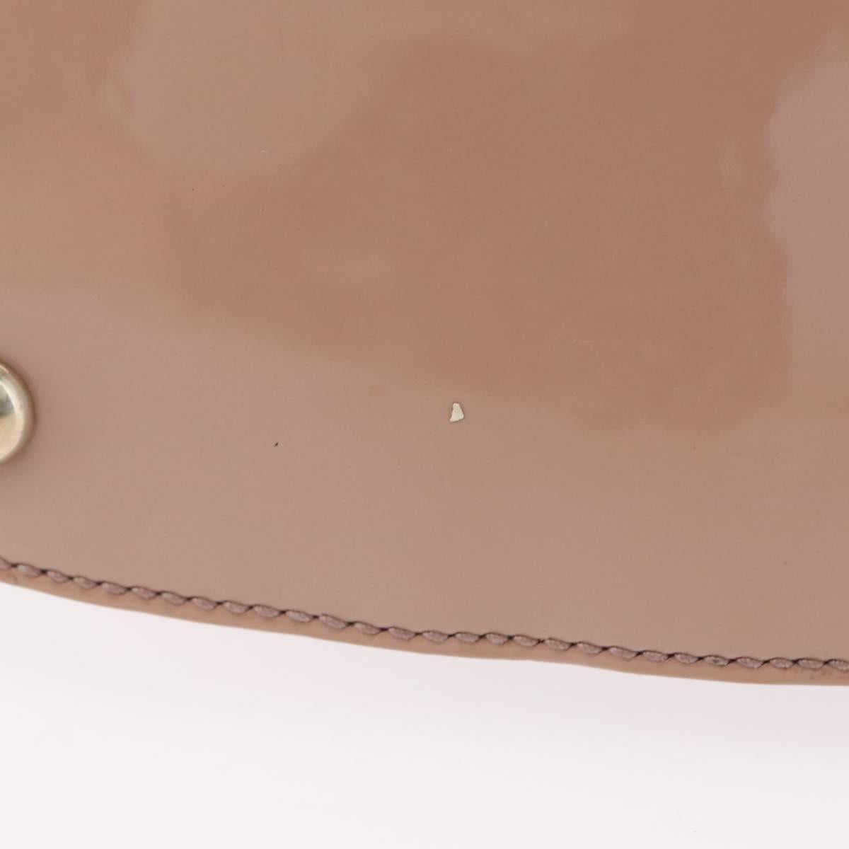GUCCI Micro GG Canvas Hand Bag Patent leather 2way Pink Gold 309617 Auth bs37686