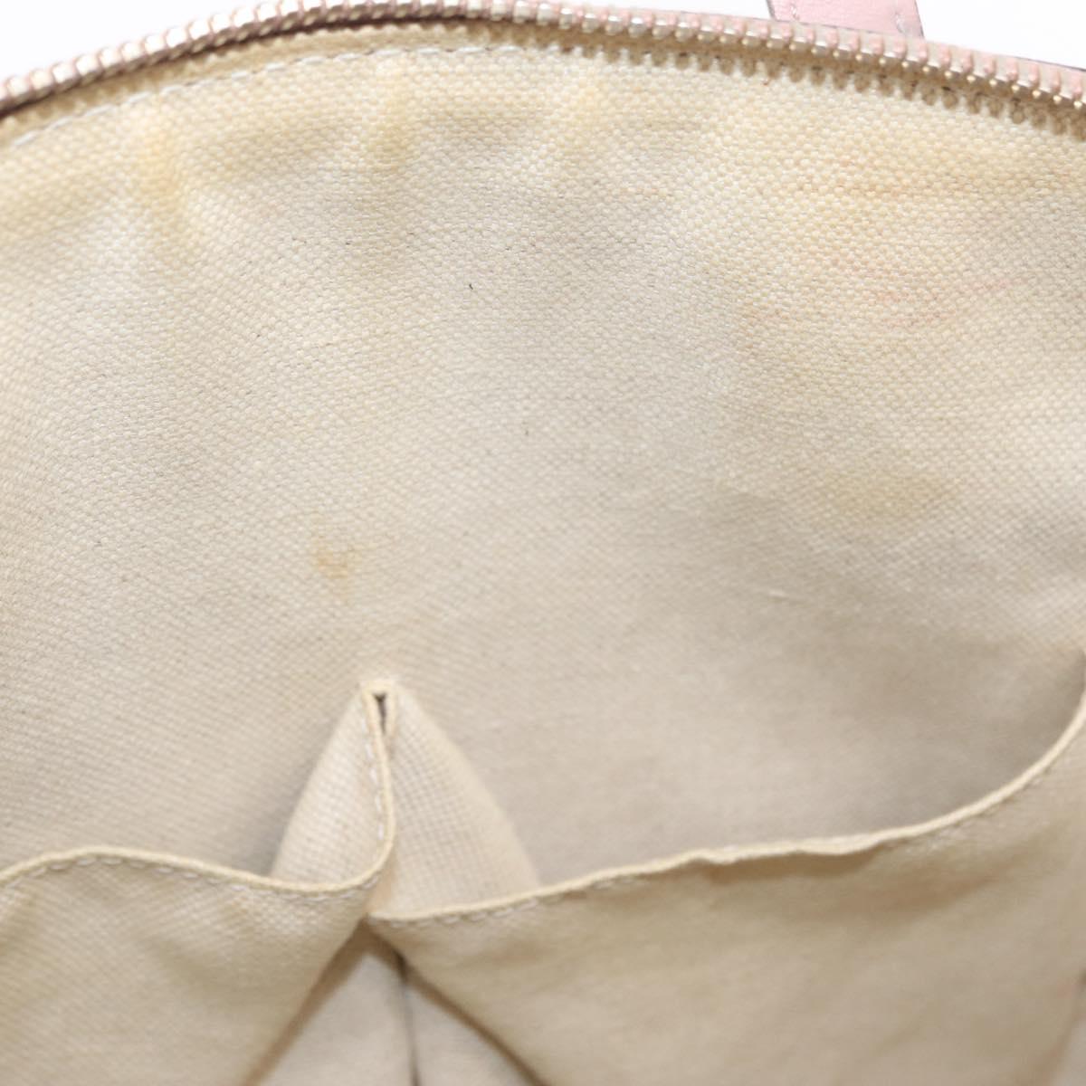 GUCCI Micro GG Canvas Hand Bag Patent leather 2way Pink Gold 309617 Auth bs37686