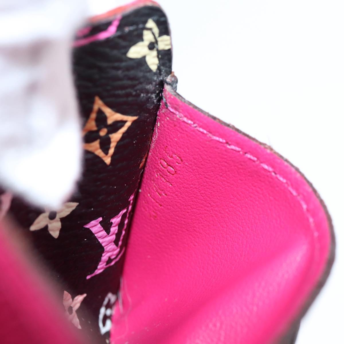 LOUIS VUITTON Monogram Multicolor Portefeiulle Sarah Black M60668 Auth bs37702