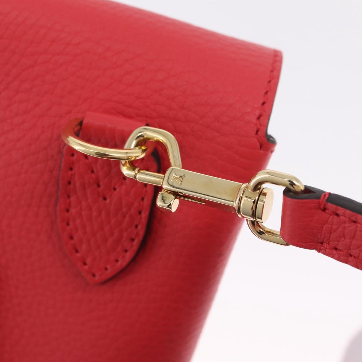 LOUIS VUITTON Parnasea Volta Hand Bag Leather Red M50287 LV Auth bs37780V