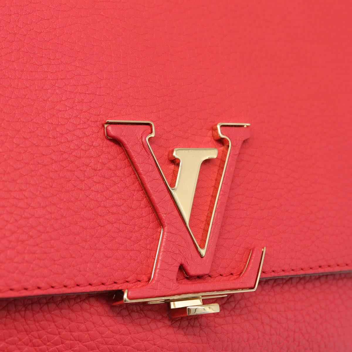 LOUIS VUITTON Parnasea Volta Hand Bag Leather Red M50287 LV Auth bs37780V
