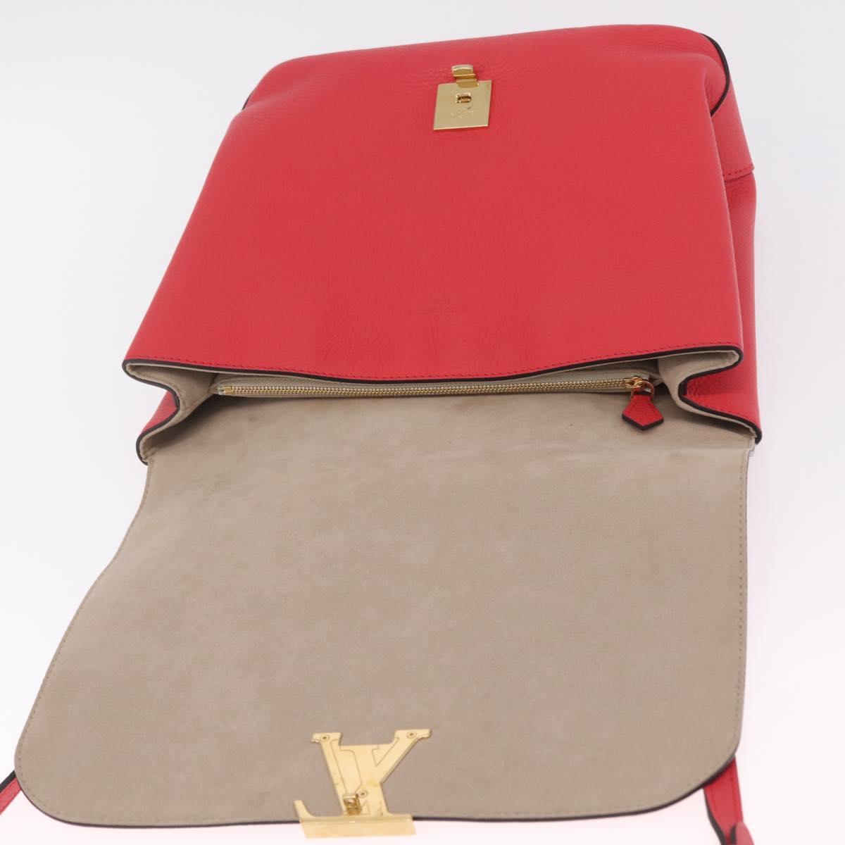 LOUIS VUITTON Parnasea Volta Hand Bag Leather Red M50287 LV Auth bs37780V