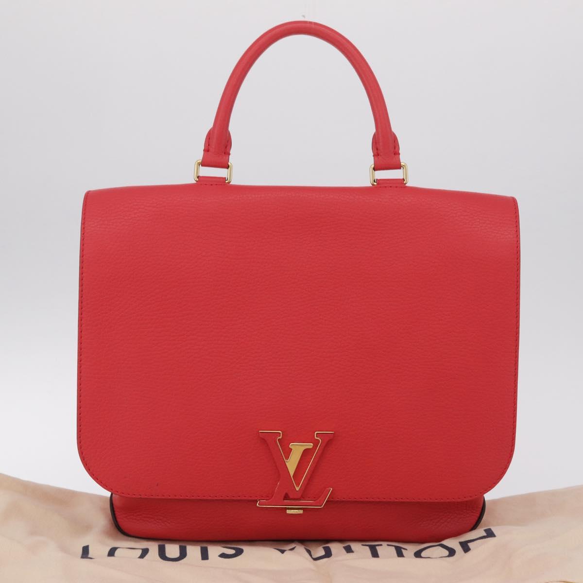LOUIS VUITTON Parnasea Volta Hand Bag Leather Red M50287 LV Auth bs37780V