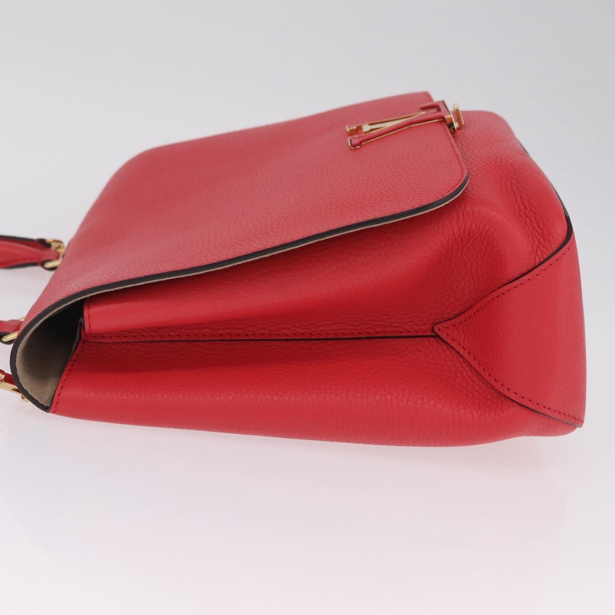 LOUIS VUITTON Parnasea Volta Hand Bag Leather Red M50287 LV Auth bs37780V