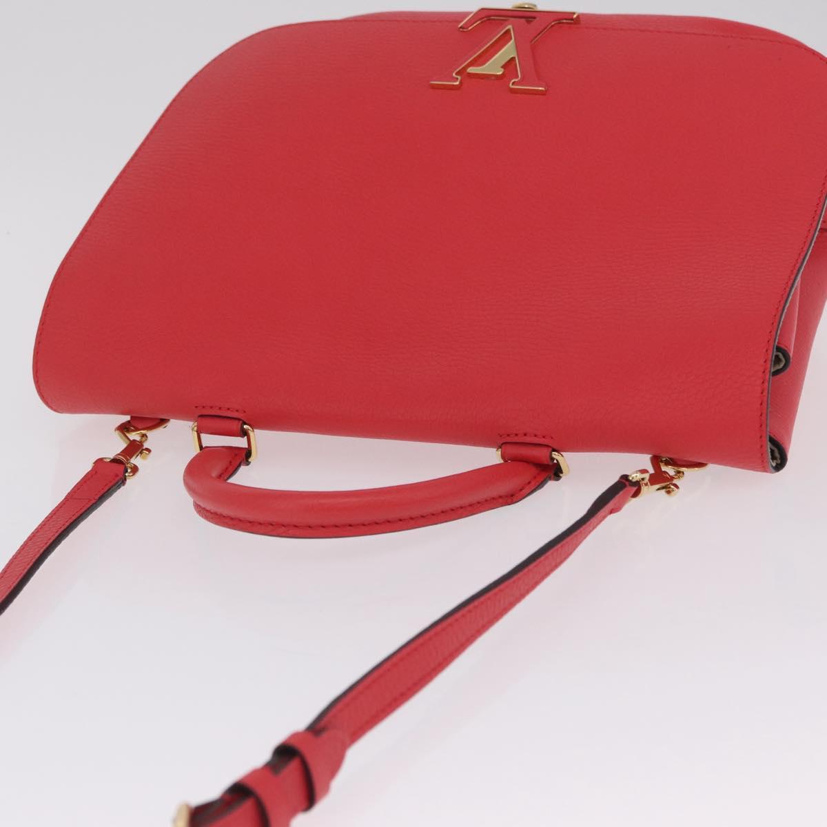 LOUIS VUITTON Parnasea Volta Hand Bag Leather Red M50287 LV Auth bs37780V