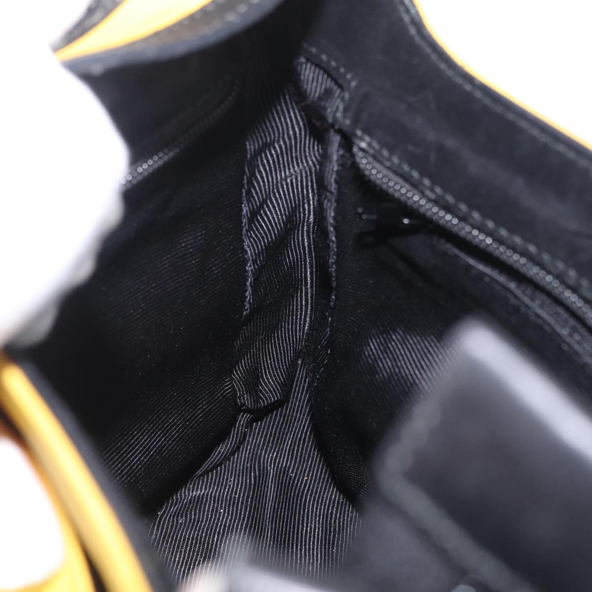 GIVENCHY Shoulder Bag Nylon Yellow Silver Auth bs37783