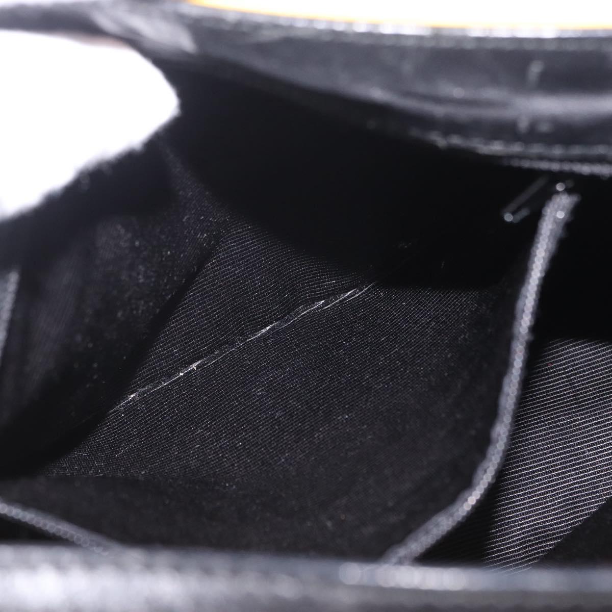 GIVENCHY Shoulder Bag Nylon Yellow Silver Auth bs37783