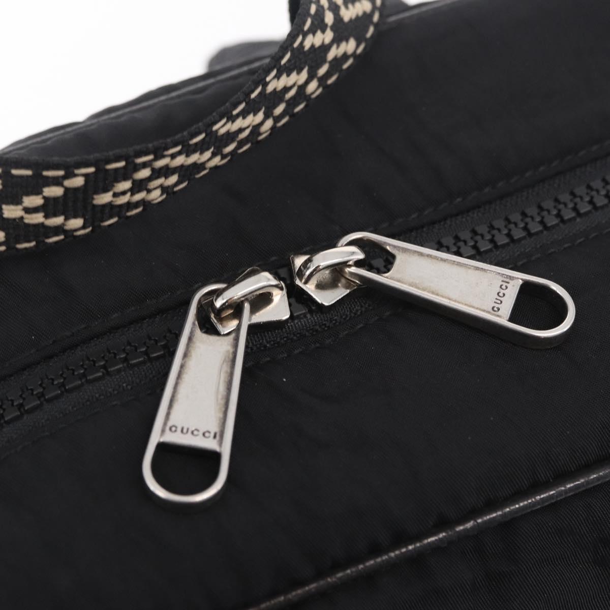 GUCCI Interlocking Backpack Nylon Black Silver 536724 Auth bs37797A