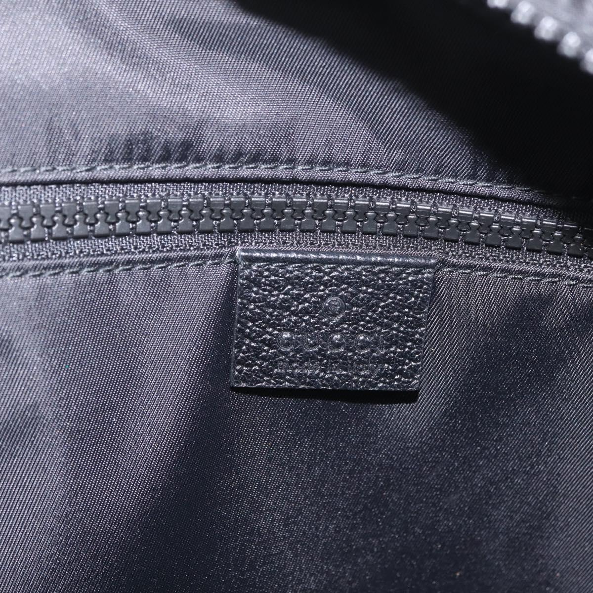 GUCCI Interlocking Backpack Nylon Black Silver 536724 Auth bs37797A