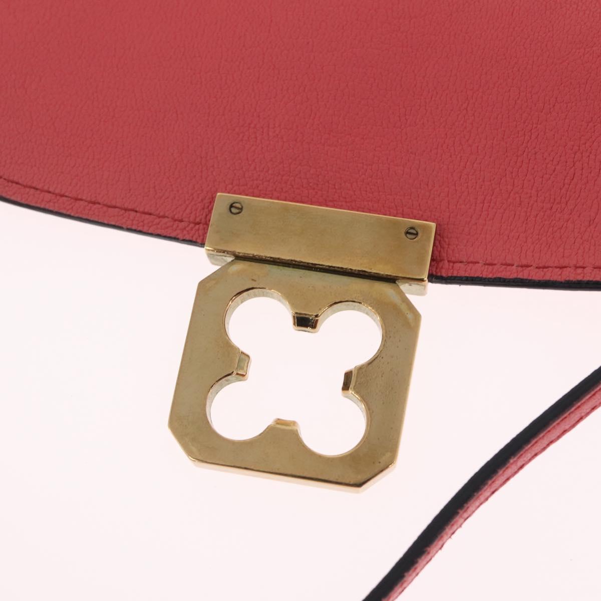 Chloe Elsie Shoulder Bag Leather Pink Gold Tone Auth bs37800
