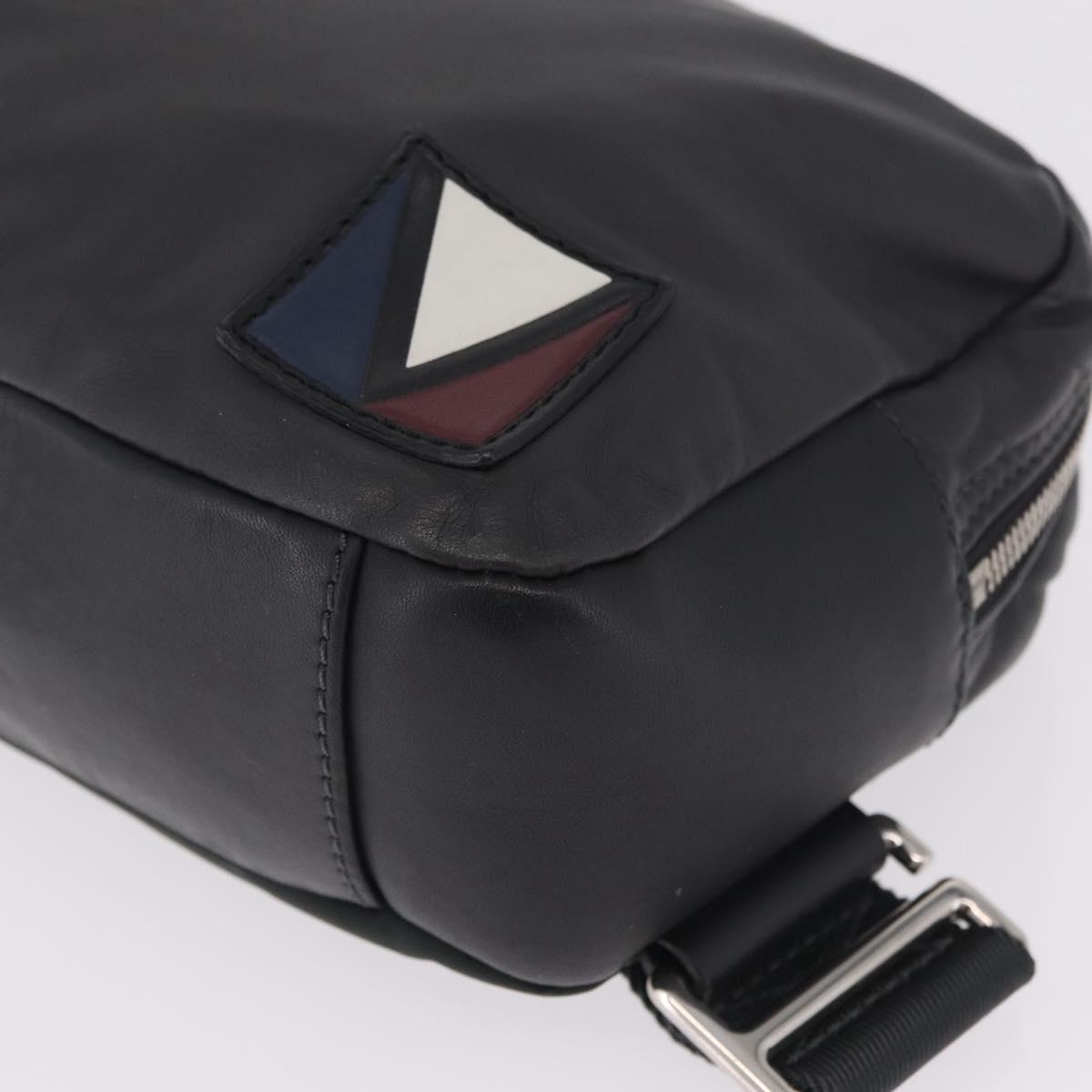 LOUIS VUITTON V Line Fast Body Bag Leather Gray Silver M50445 LV Auth bs37828A