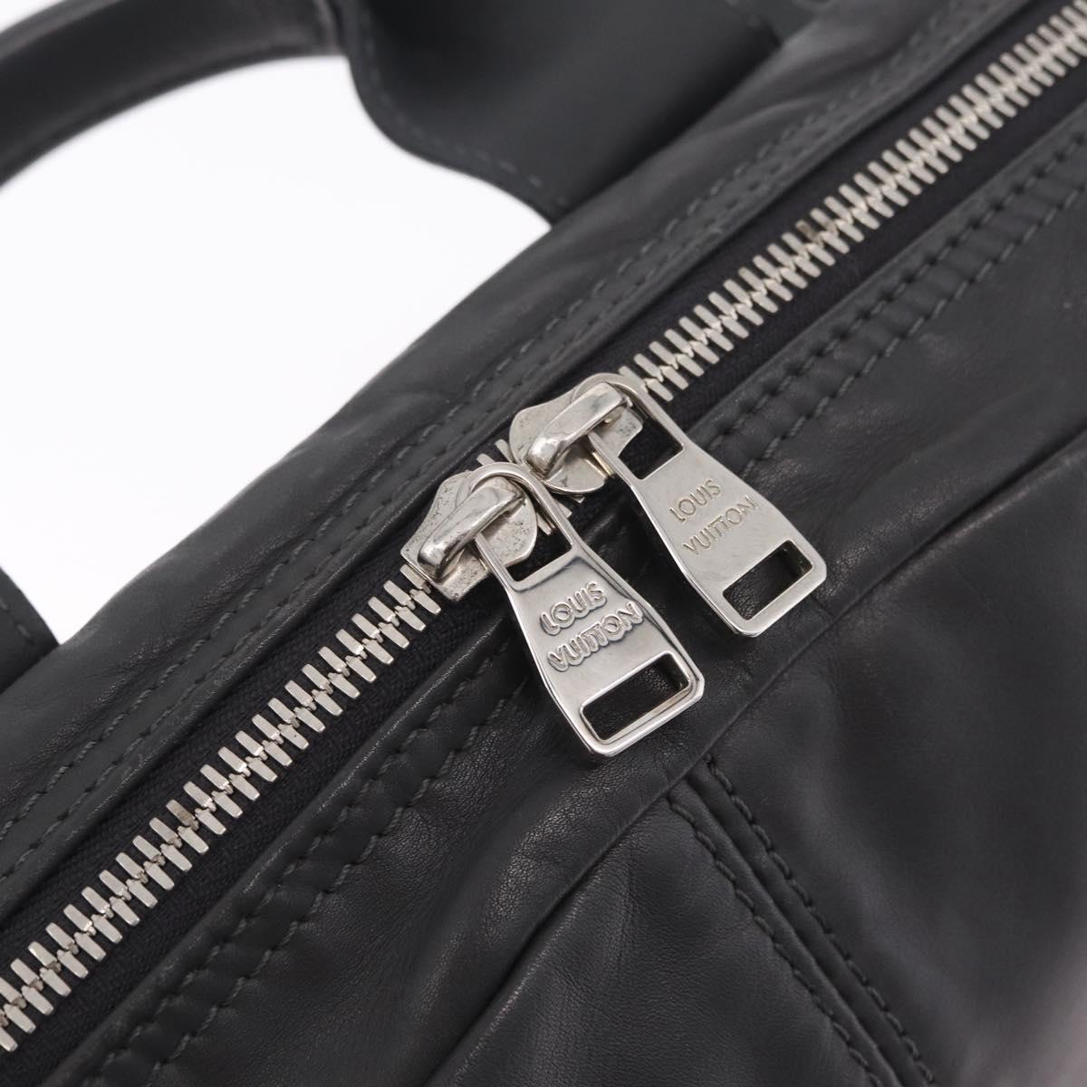 LOUIS VUITTON V Line Fast Body Bag Leather Gray Silver M50445 LV Auth bs37828A